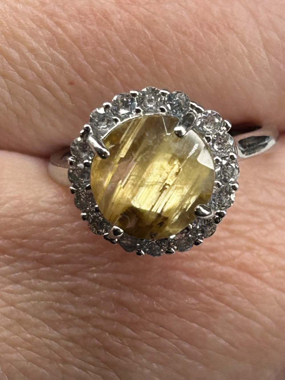 Golden Rutile Quartz Ring - Picture 2 of 2